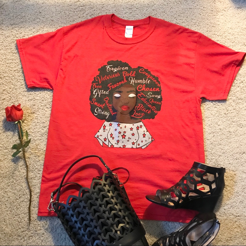Sale! African Colorful Words Graphic T-Shirt Xl